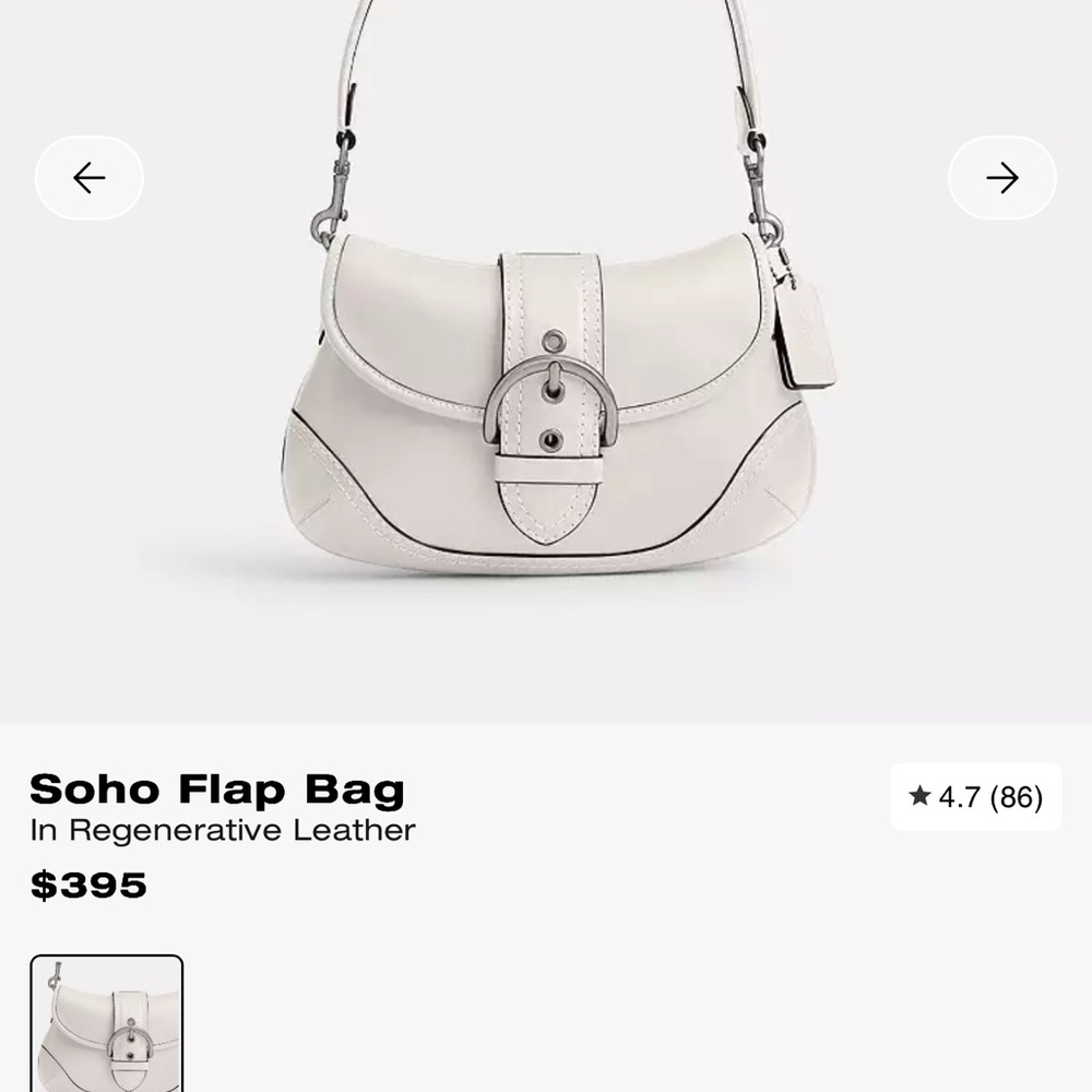 Coach SOHO re-edition Black Leather flap Shoulder Bag - Picture 11 of 11